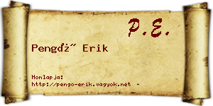Pengő Erik névjegykártya